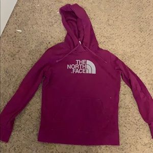 The North Face purple hoodie